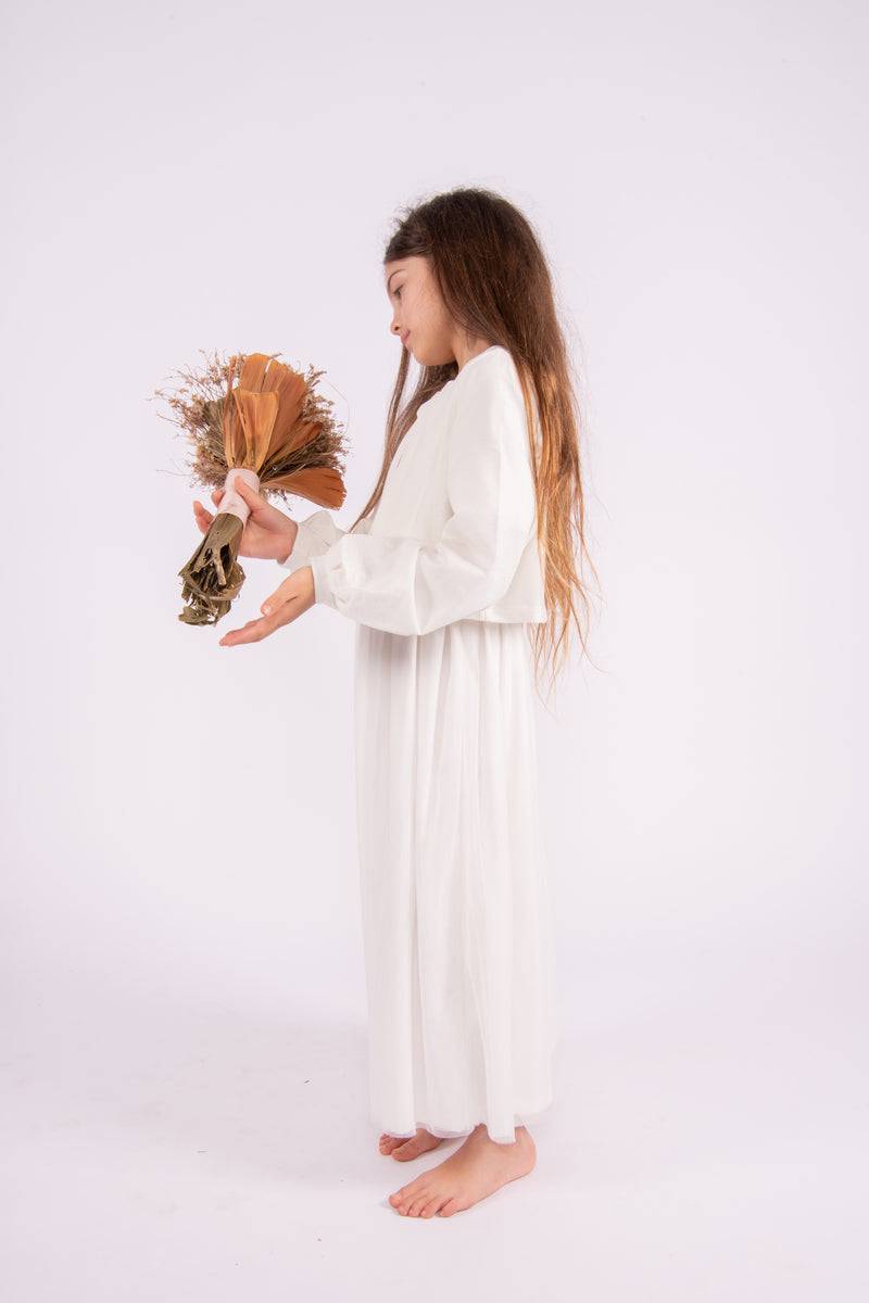 Olive E Miele CARDIGAN WILMA WHITE