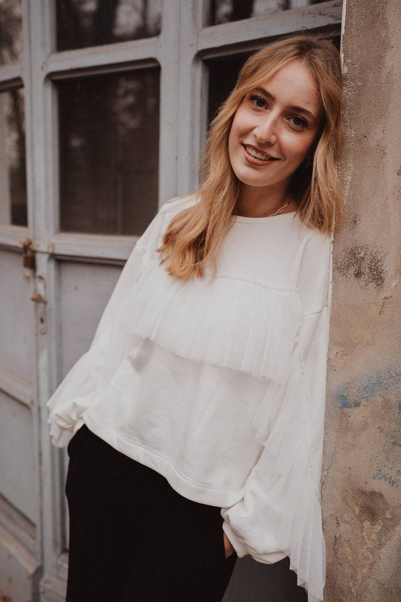 Olive E Miele FELPA MAGGIE WHITE