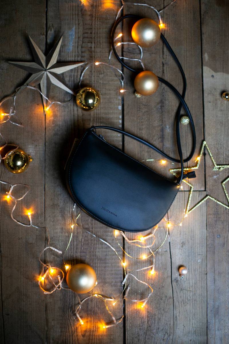 Olive E Miele HALF MOON BAG NERO