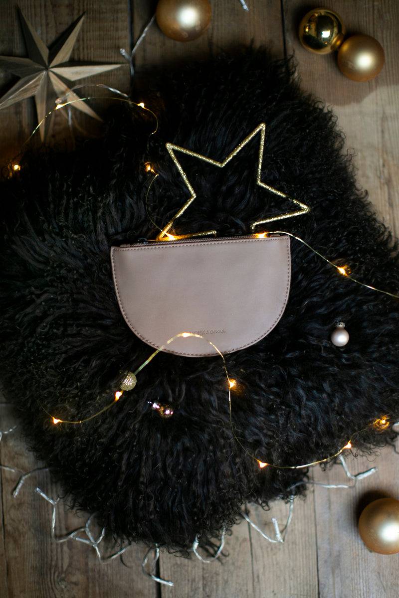 Olive E Miele HALF MOON WALLET CACAO