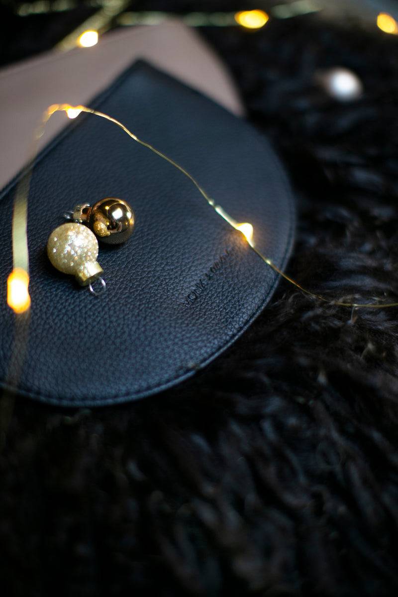 Olive E Miele HALF MOON WALLET NERO