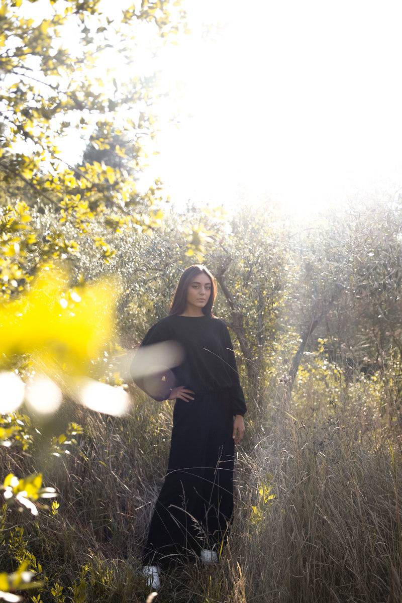 Olive E Miele MAGLIA AVALON NERO WOOL