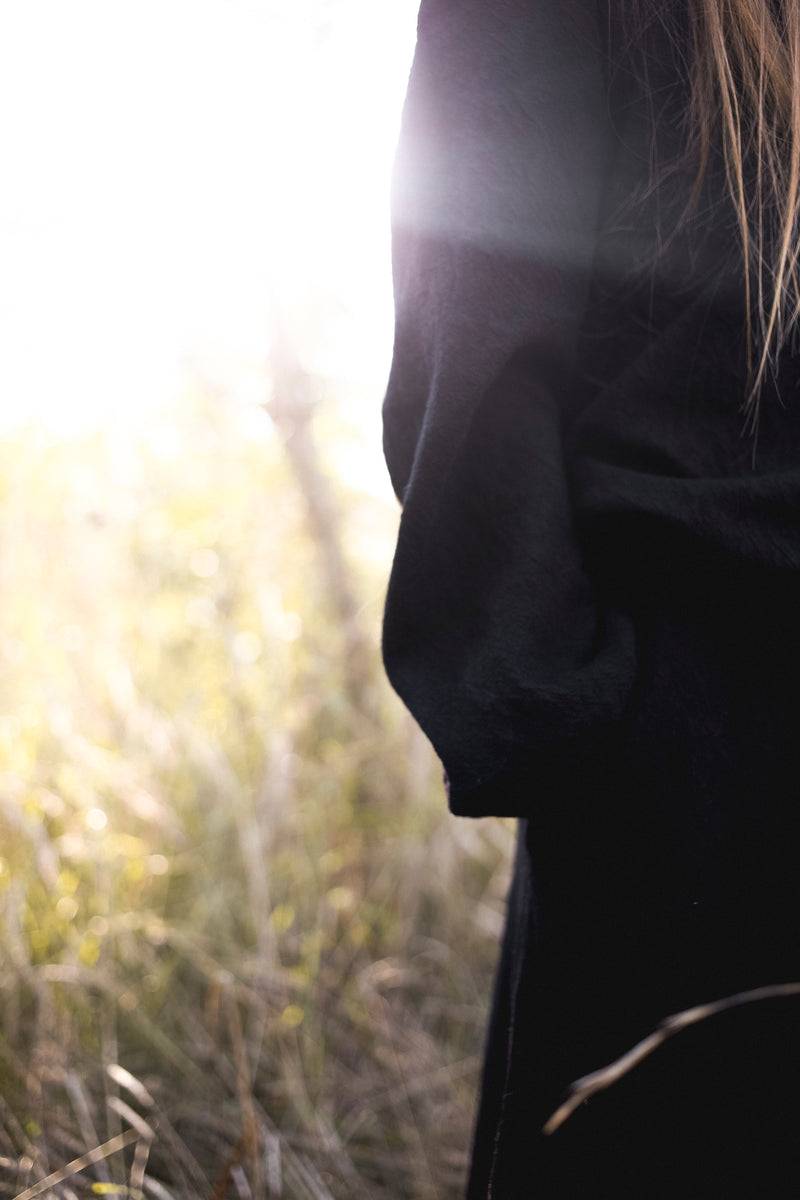 Olive E Miele MAGLIA AVALON NERO WOOL