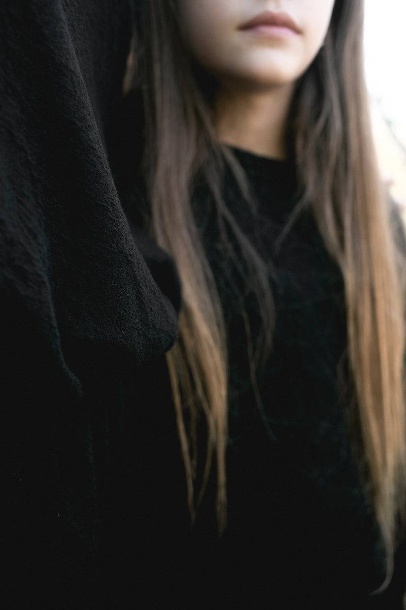 Olive E Miele MAGLIA AVALON NERO WOOL