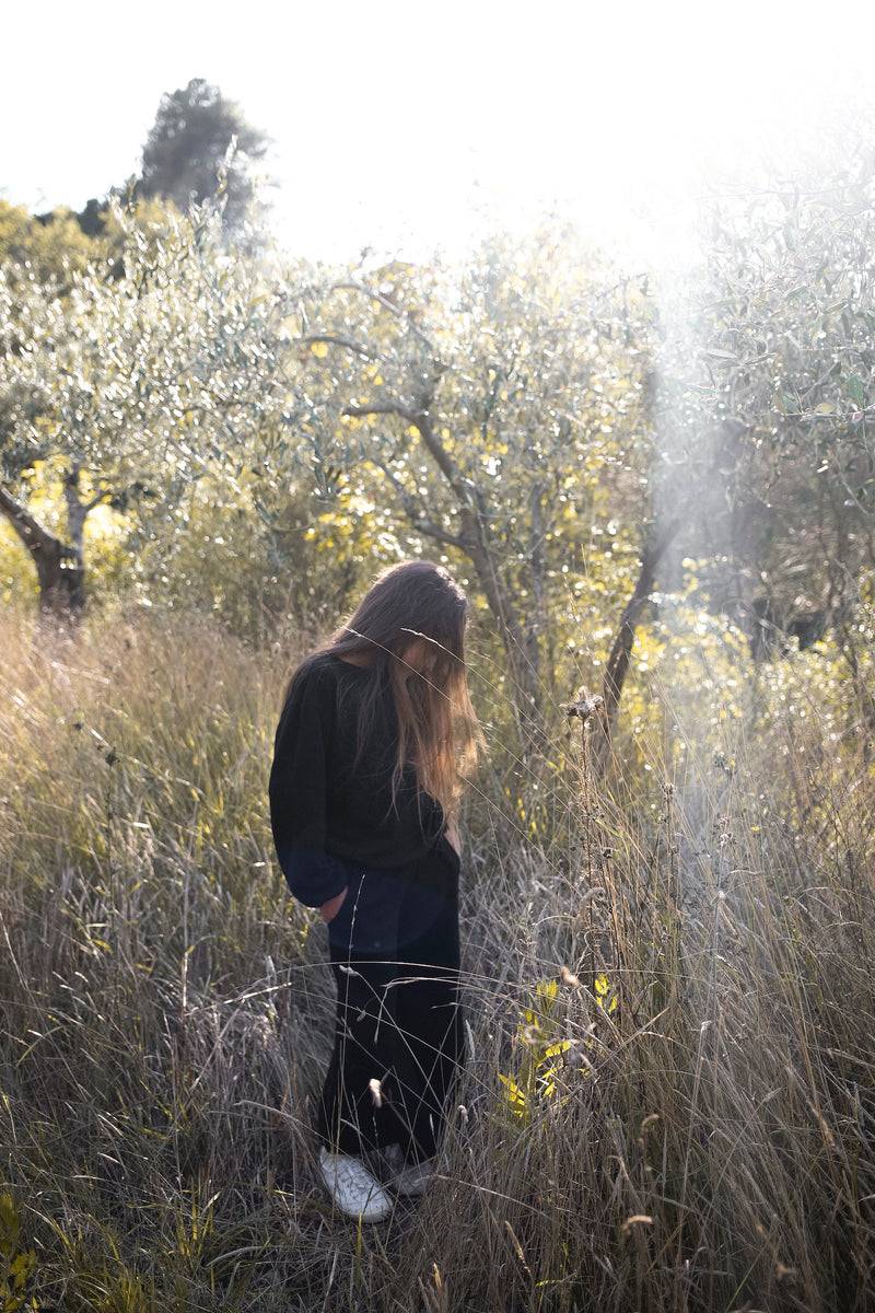 Olive E Miele MAGLIA AVALON NERO WOOL