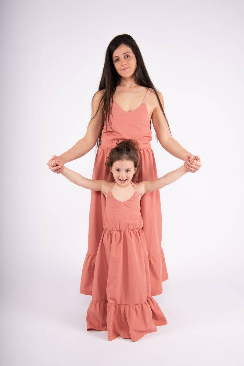 Olive E Miele MiniMe Abito Annabelle Argilla