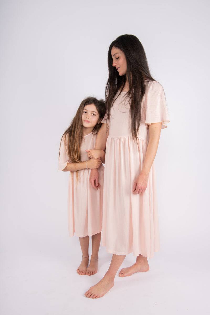 Olive E Miele MiniMe Abito Dorothea Cipria