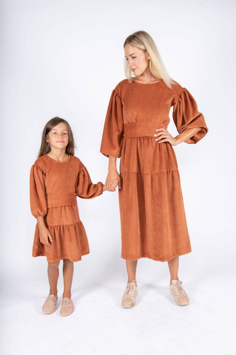 Olive E Miele MiniMe abito Kathy mattone