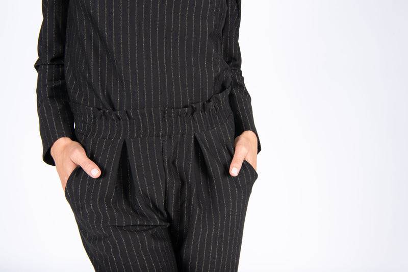 Olive E Miele PANTALONE GERTIE GESSATO LUREX