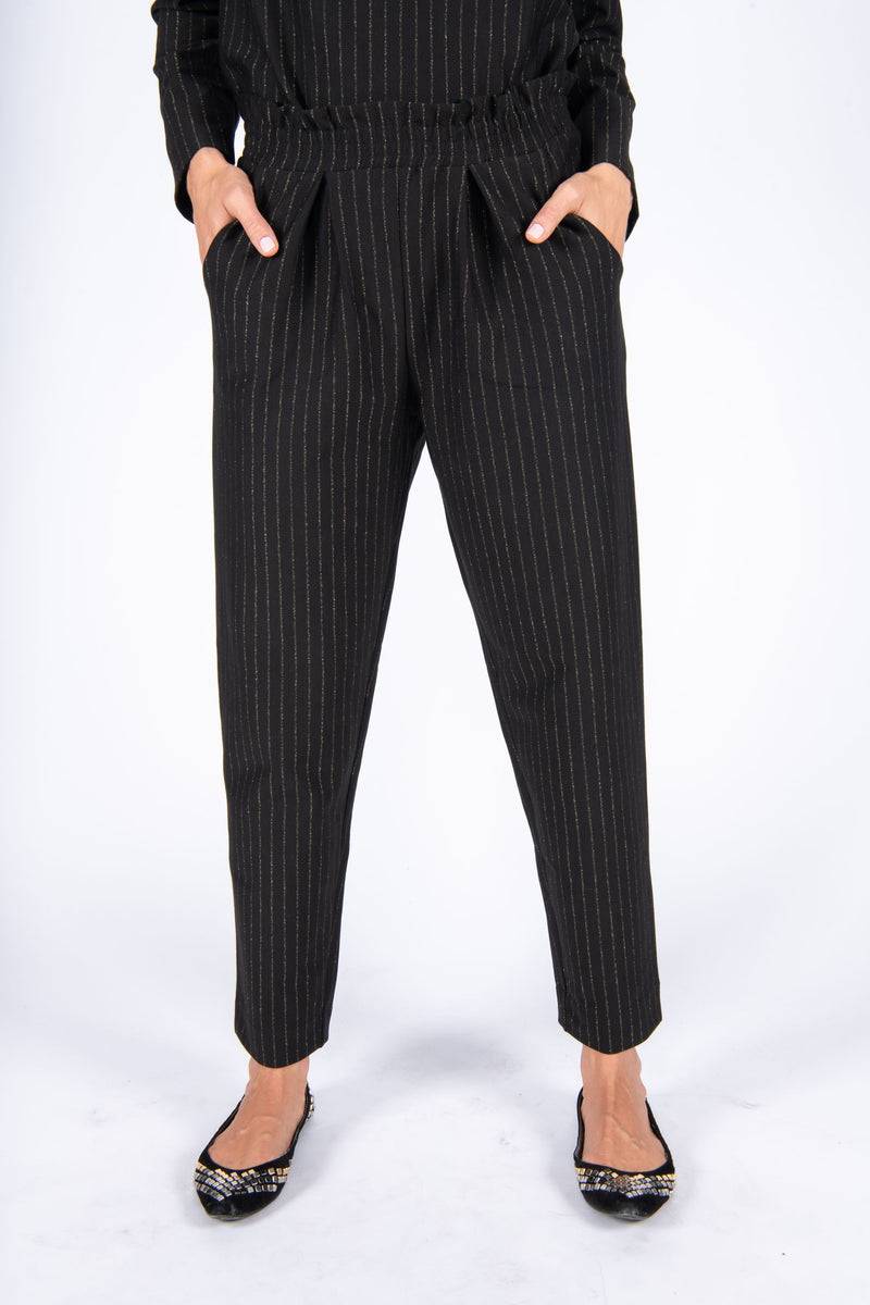 Olive E Miele PANTALONE GERTIE GESSATO LUREX