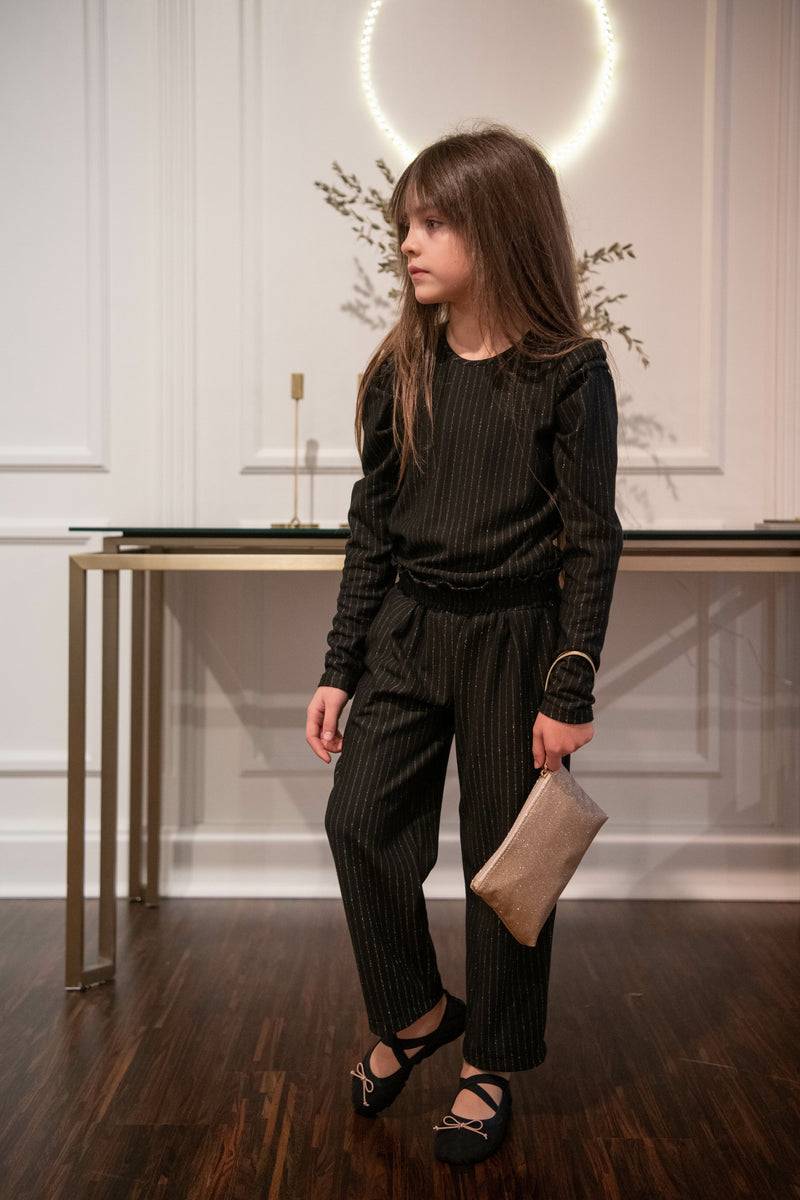 Olive E Miele PANTALONE GERTIE GESSATO LUREX