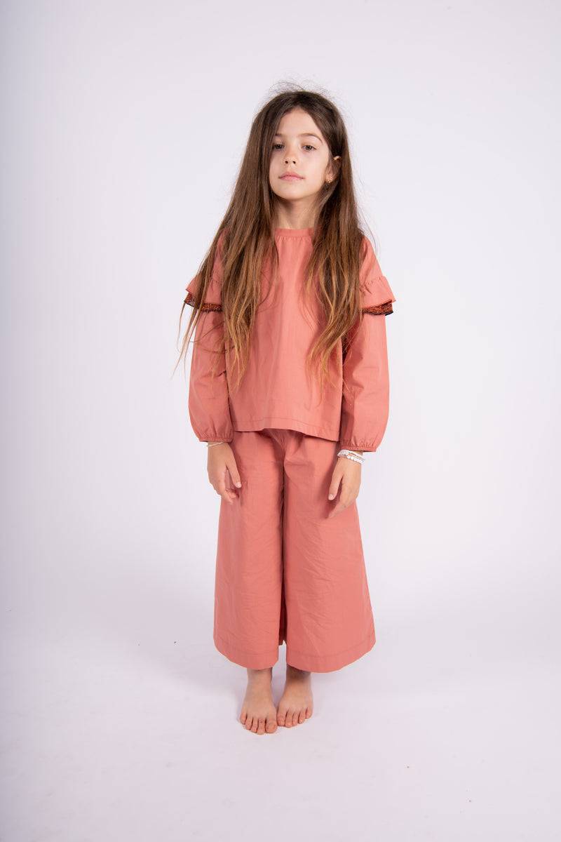 Olive E Miele PANTALONE MOLLIE POPELINE ARGILLA