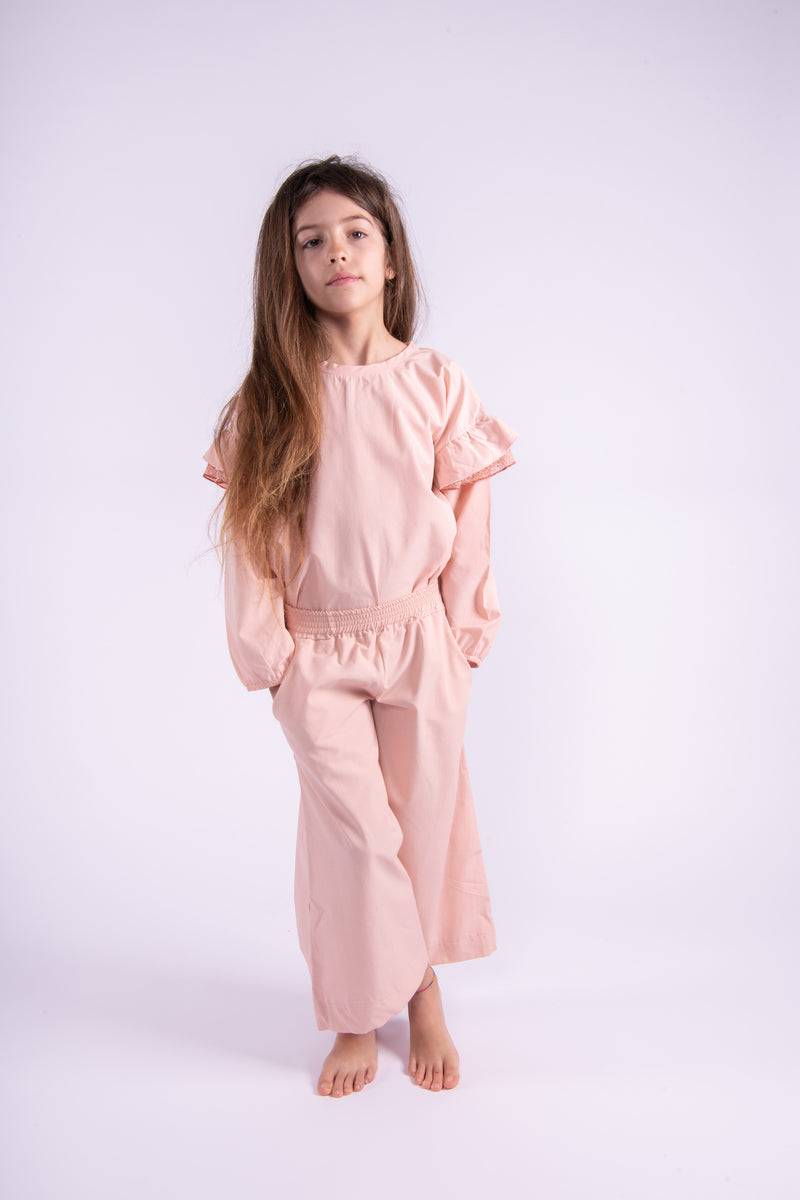 Olive E Miele PANTALONE MOLLIE POPELINE BLUSH