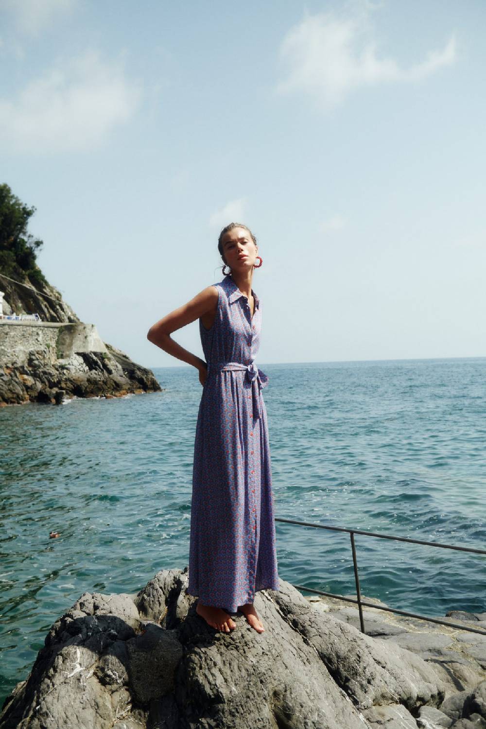 Olivia Gold Abito lungo chemiser