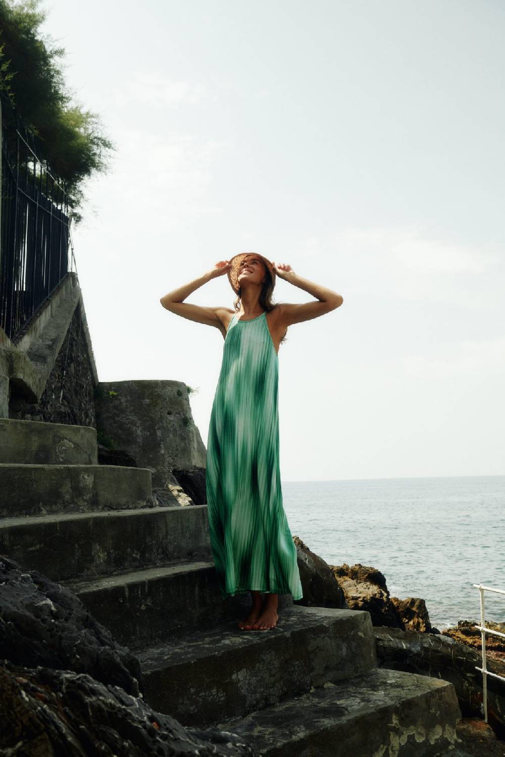 Olivia Gold Abito lungo effetto sfumato