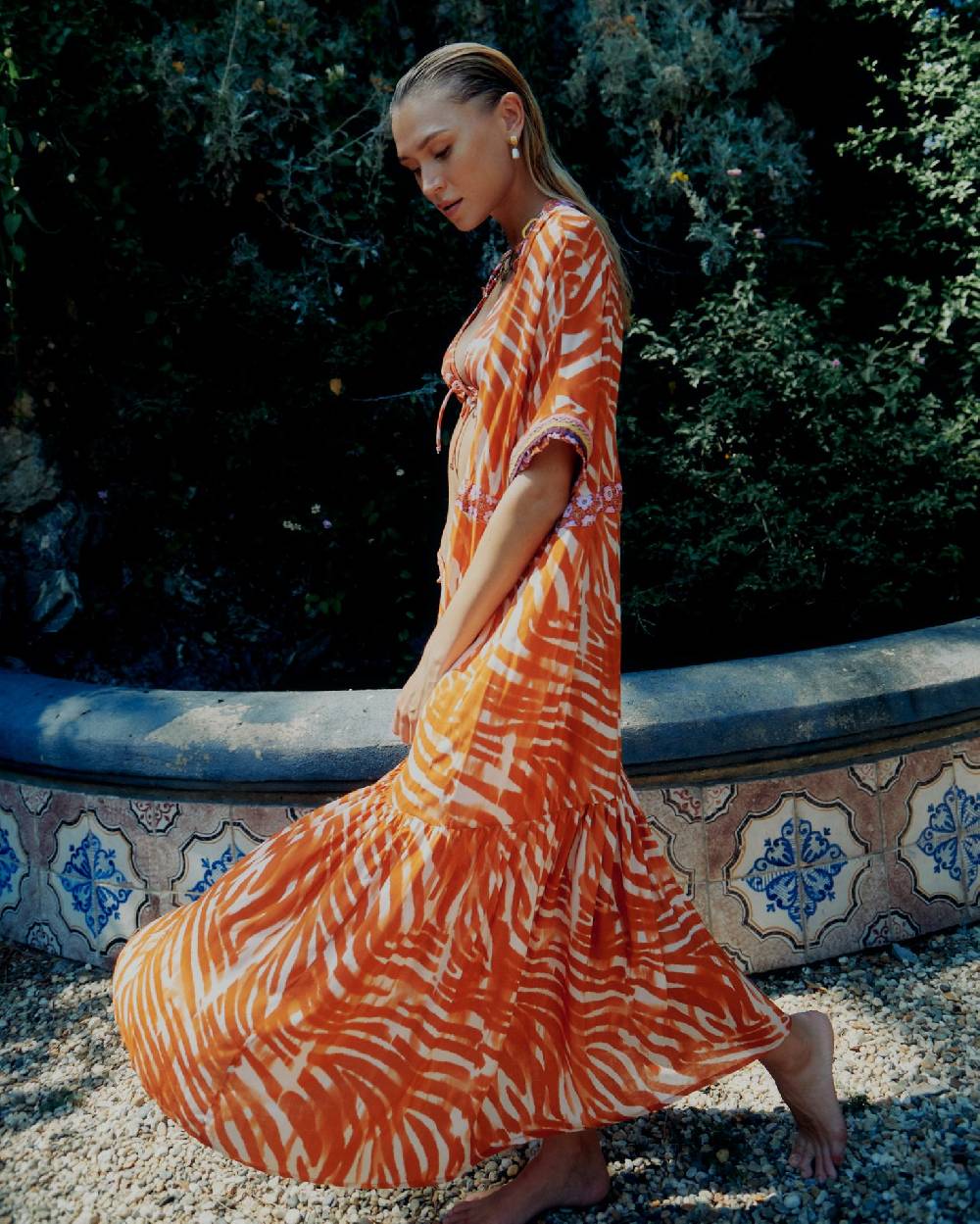 Olivia Gold Kimono lungo