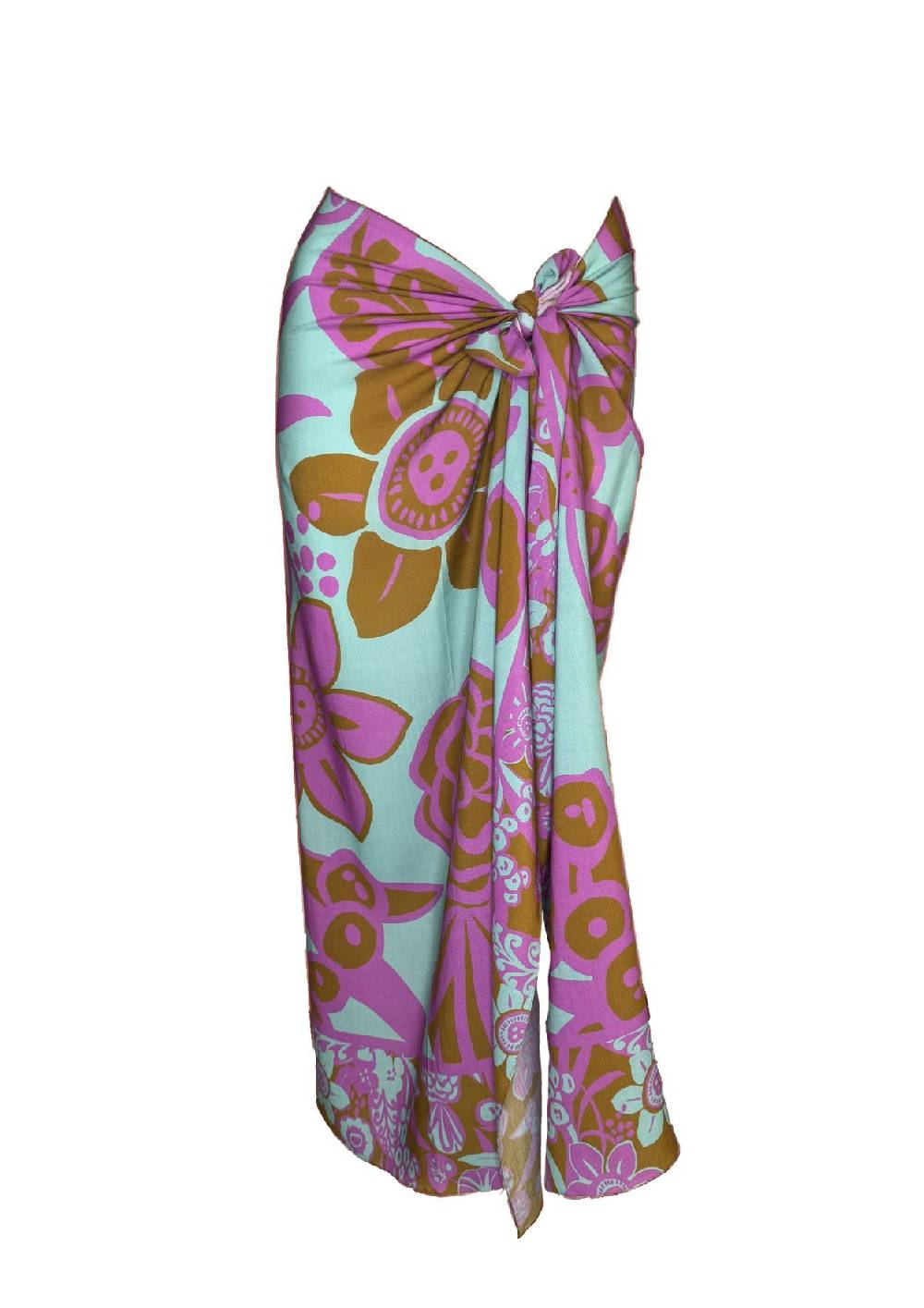 Olivia Gold Pareo lungo a fantasia