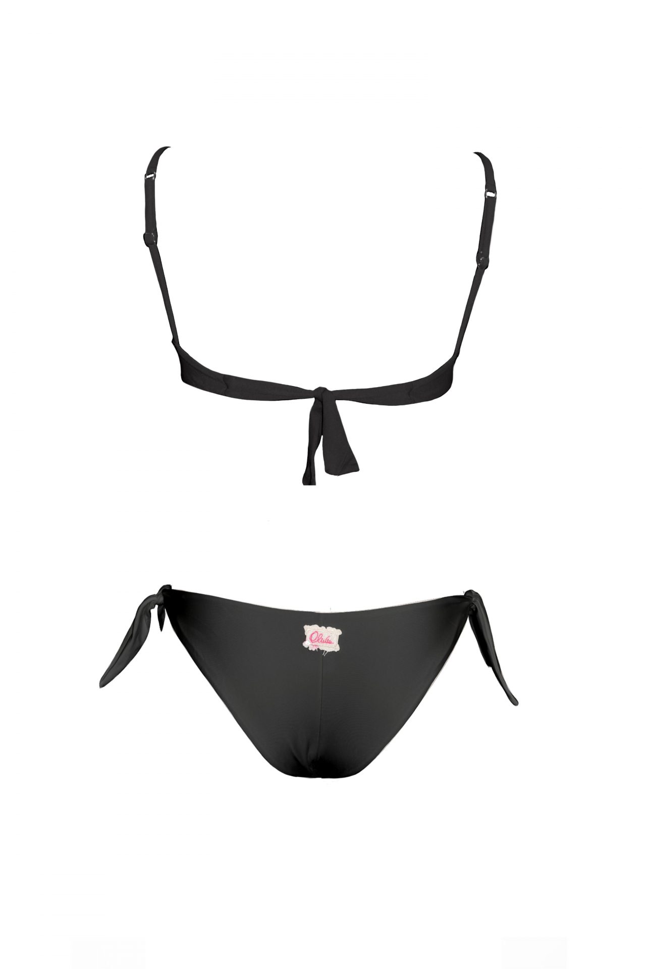 Olivia Gold Reggiseno Canotta + Slip A Vita Bassa Con Fiocchi