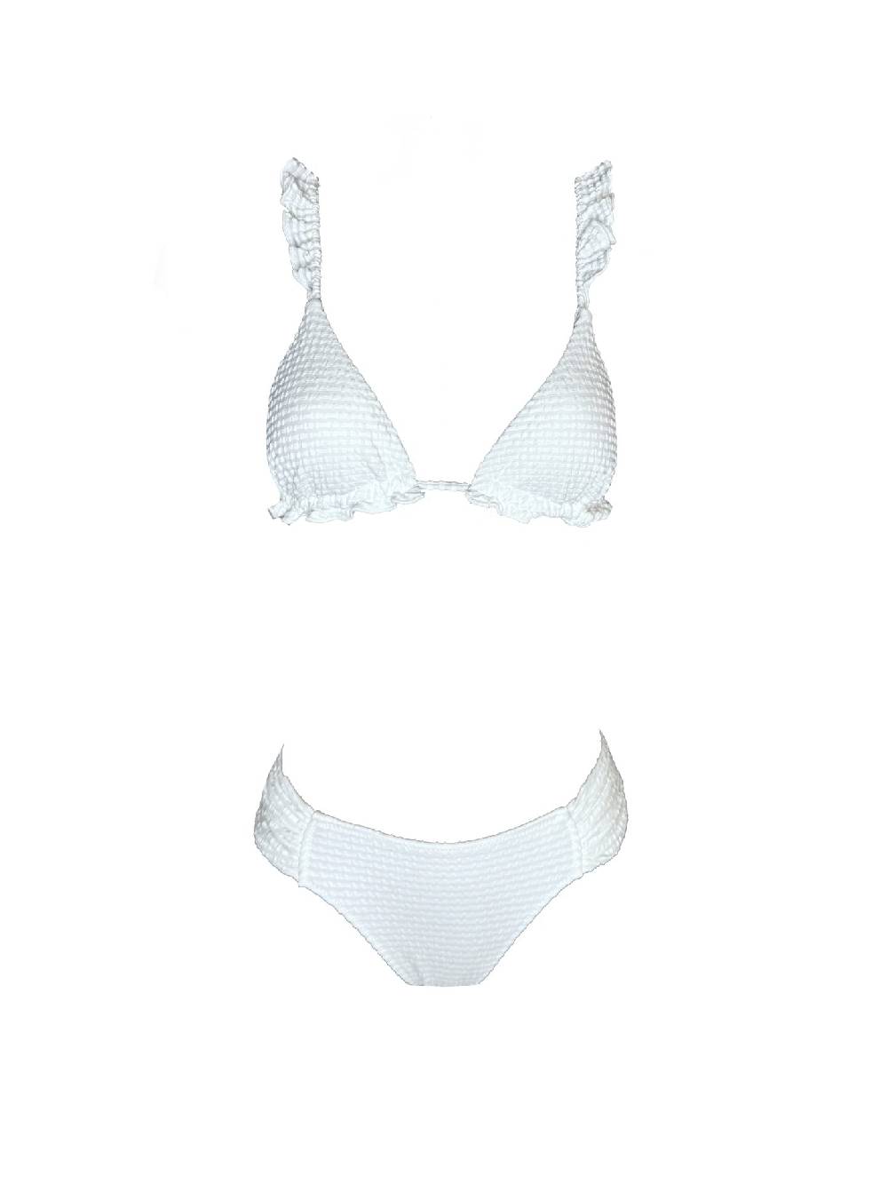 Olivia Gold Reggiseno Triangolo Con Volant + Slip Drappeggiato