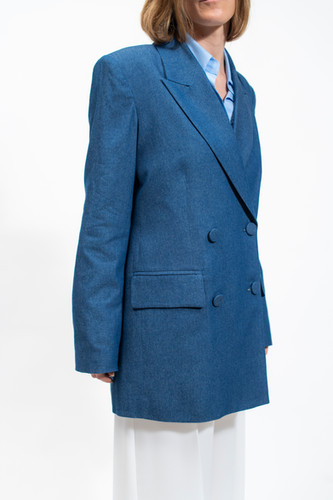 Olla Parèg GIACCA OVER DOPPIOPETTO IN CHAMBRAY