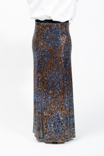 Olla Parèg GONNA LUNGA IN PAILLETTES STAMPATE