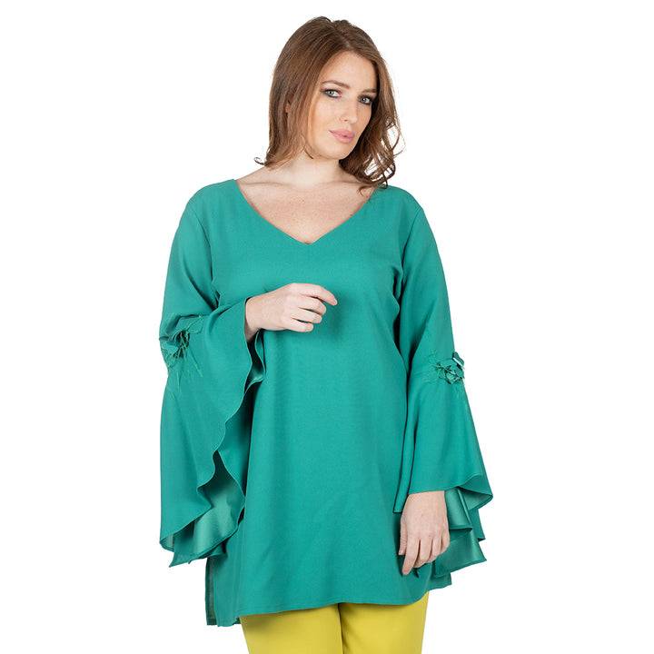 Oltre Tempo Casacca In Cadì Unita Con Applicazioni Senza Maniche