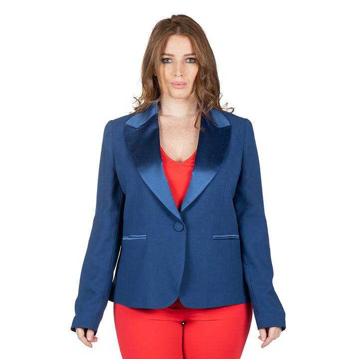 Oltre Tempo Giacca Unita In Cadì Con Rever In Contrasto