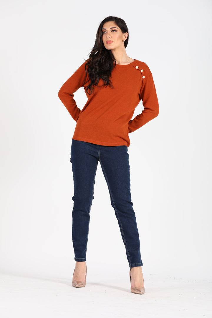 Oltre Tempo Jeans con elastico e tasche al sul dietro