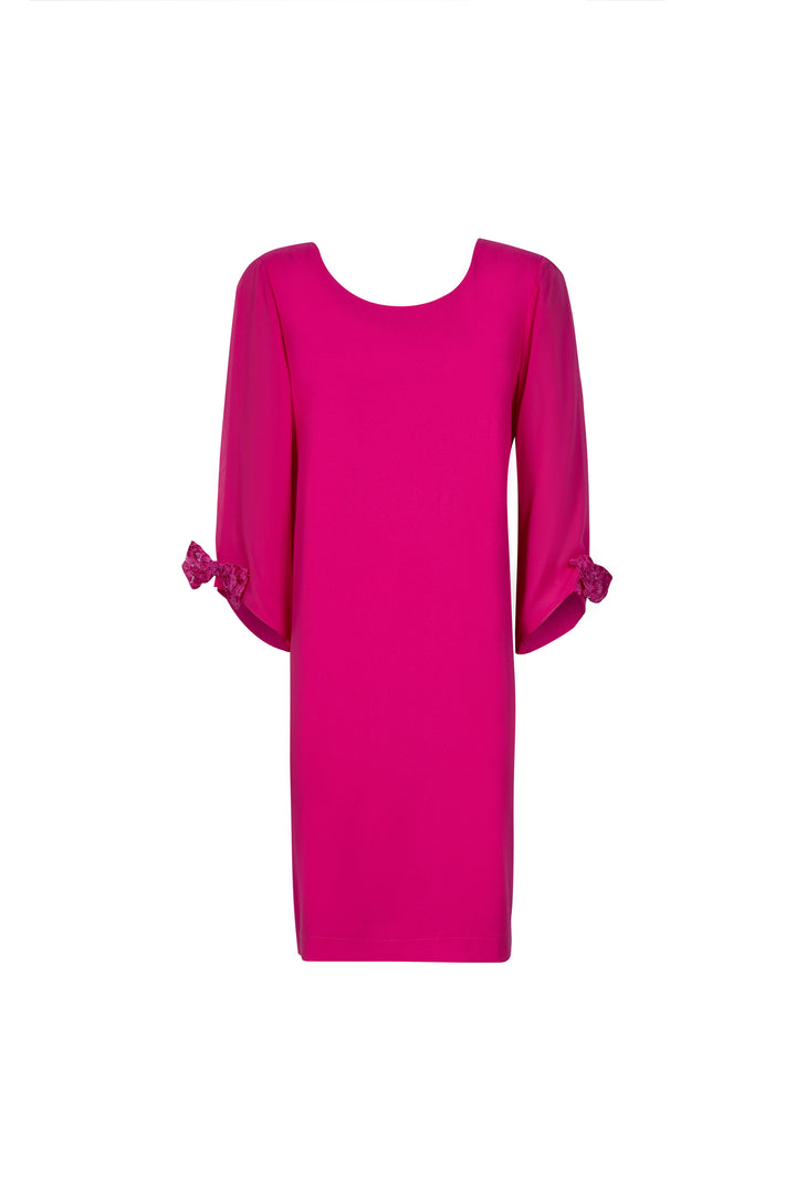 Oltre Tempo Abito In Cady Con Fiocco Su Maniche