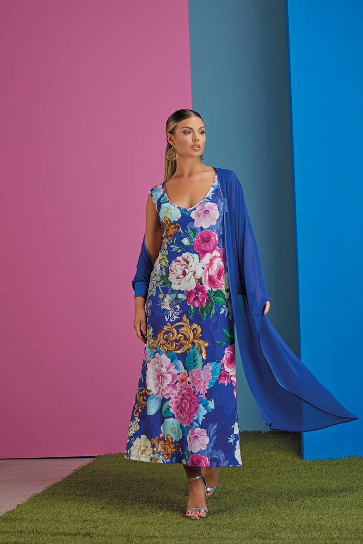 Oltre Tempo Abito lungo fantasia floreale