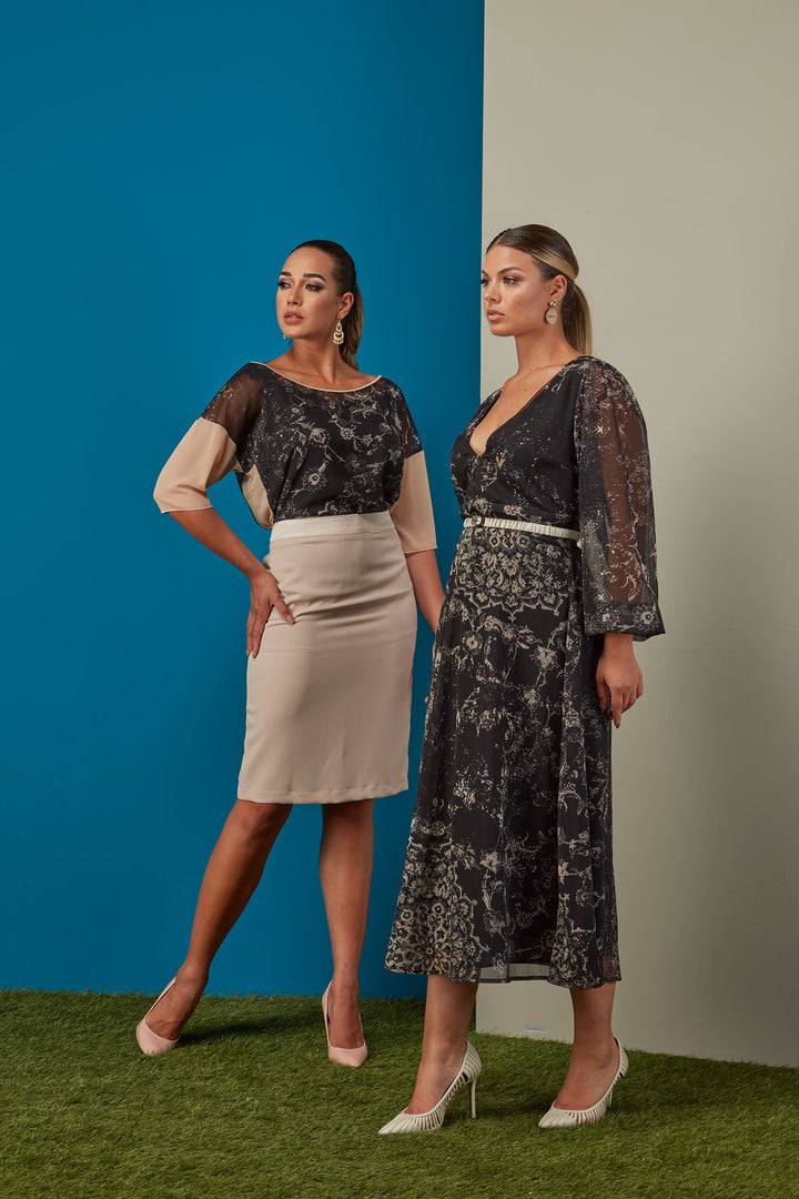 Oltre Tempo Abito lungo fantasia