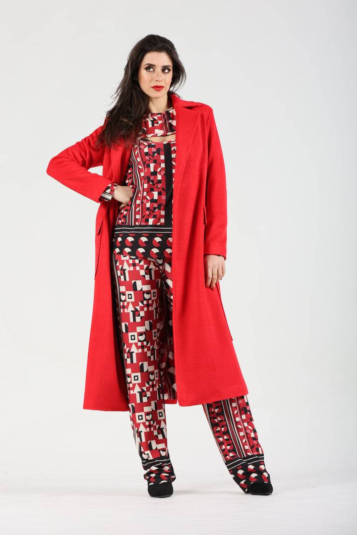 Oltre Tempo Cappotto in lana con tasche a toppa