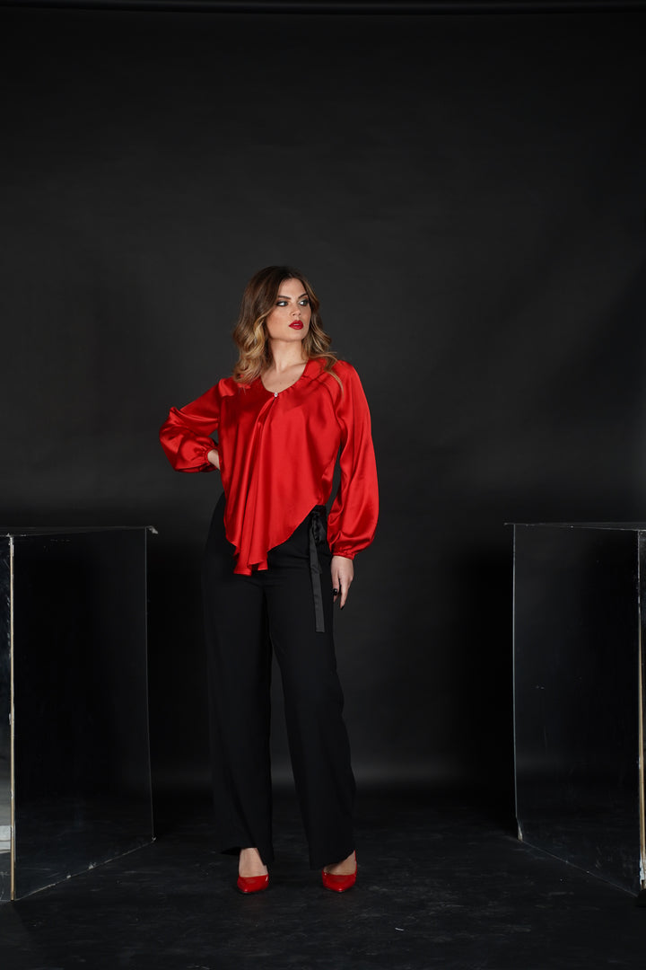 Oltre Tempo Casacca in raso con voilant