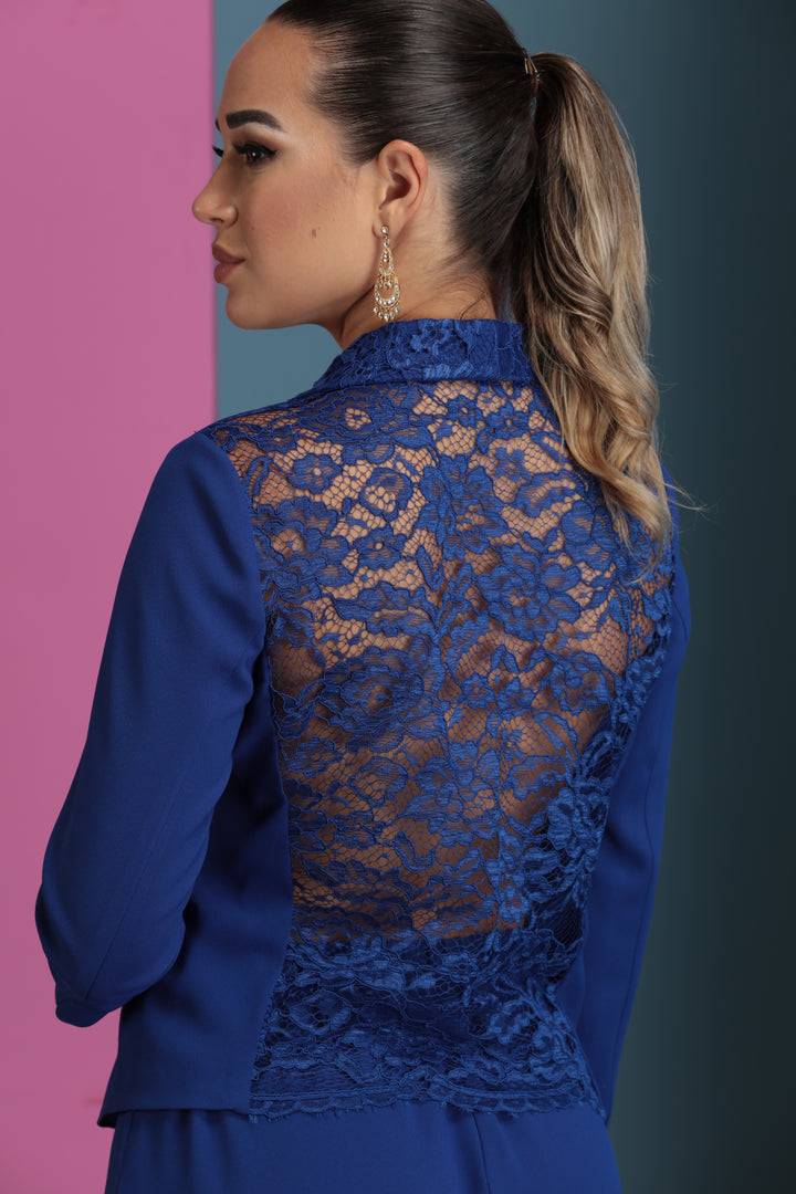 Oltre Tempo Giacca In Cadì Con Pizzo