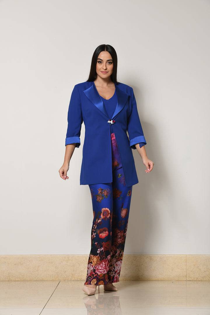 Oltre Tempo Giacca lunga con collo e polsi in raso