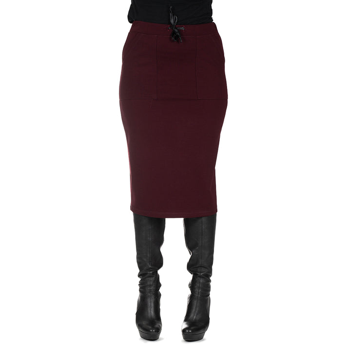 Oltre Tempo Gonna Midi Punto Milano In Viscosa