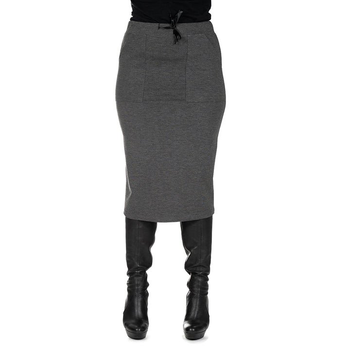 Oltre Tempo Gonna Midi Punto Milano In Viscosa