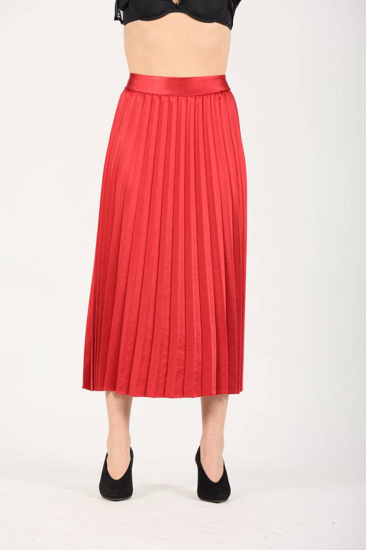 Oltre Tempo Gonna Plissè In Raso