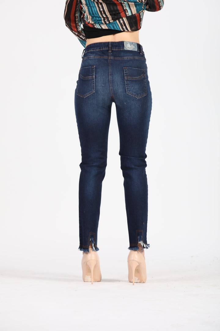 Oltre Tempo Jeans Cinque Tasche Un Bottone