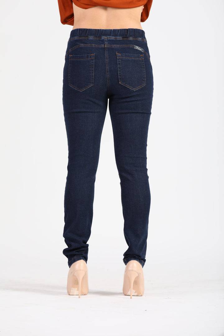 Oltre Tempo Jeans Con Elastico E Tasche Al Dietro