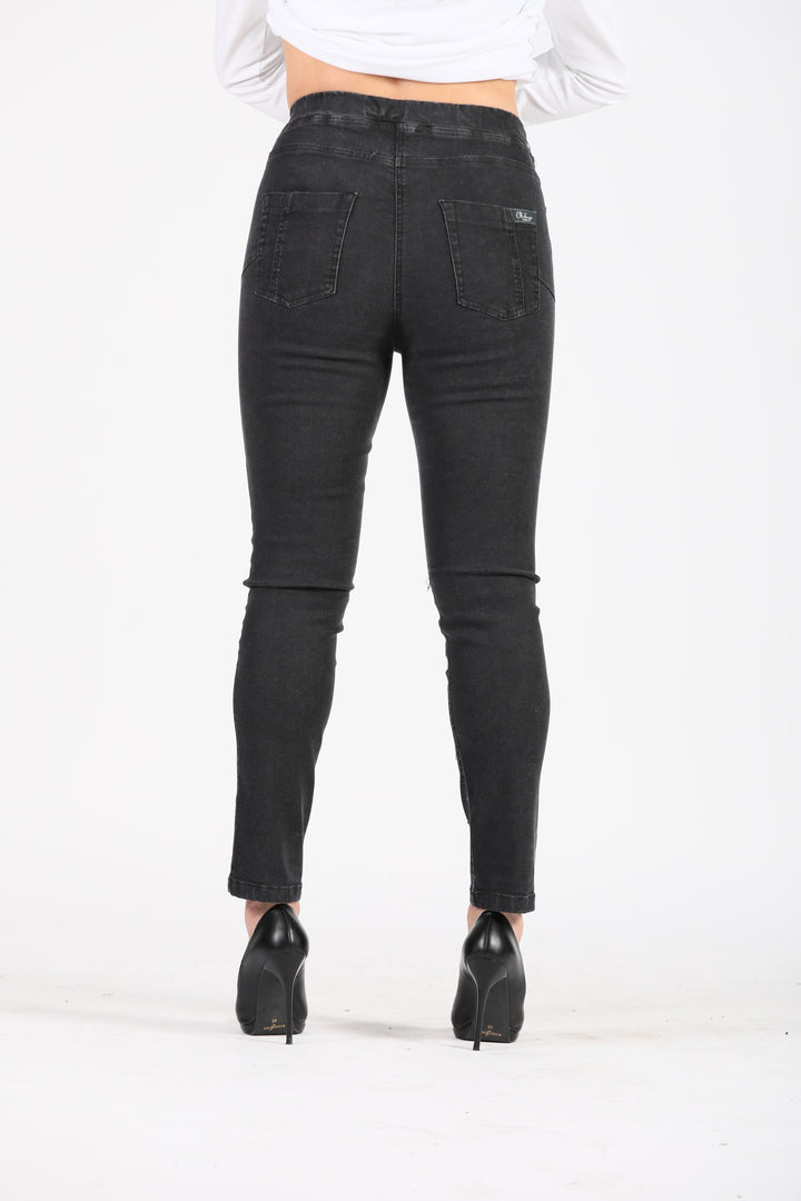 Oltre Tempo Jeans Con Elastico In Vita