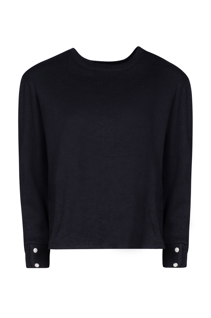 Oltre Tempo Maglia Con Rouche E Bottoni Sui Polsi