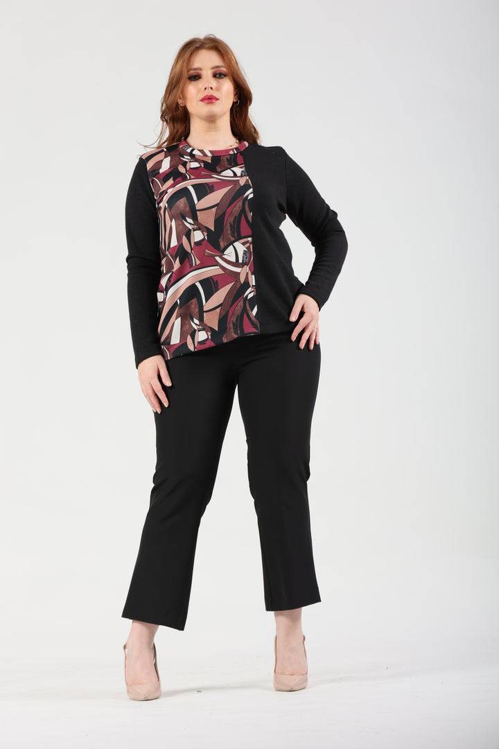 Oltre Tempo Maglia Girocollo Fantasia