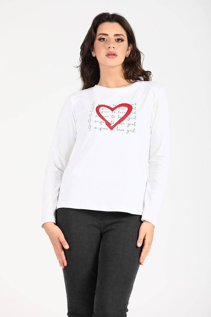 Oltre Tempo Maglia in cotone con stampa