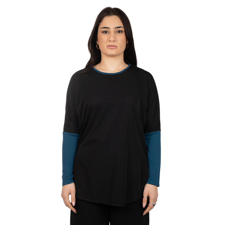 Oltre Tempo Maglia In Jersey Con Contrasti