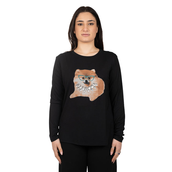 Oltre Tempo Maglia In Viscosa Con Stampa