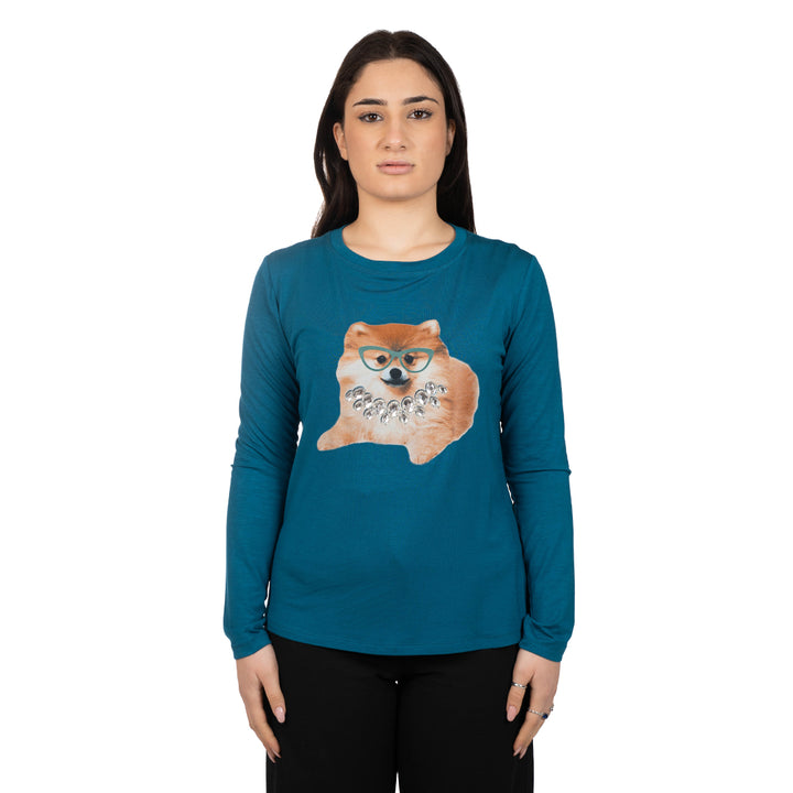 Oltre Tempo Maglia In Viscosa Con Stampa