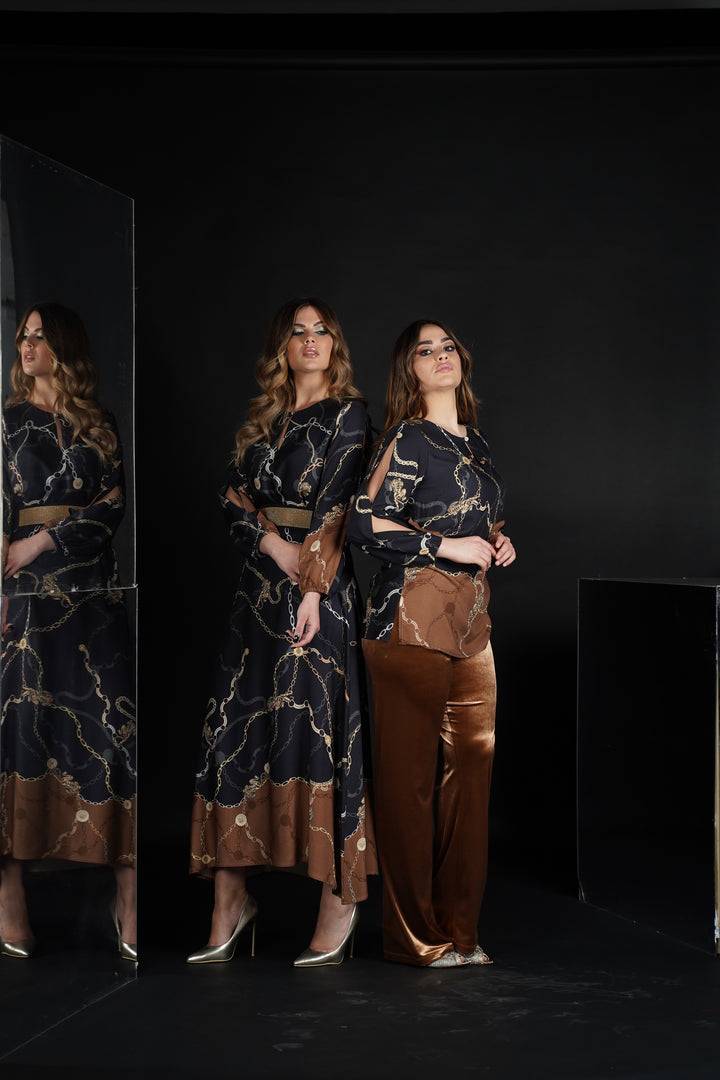 Oltre Tempo Pantalone ampio in vellutino