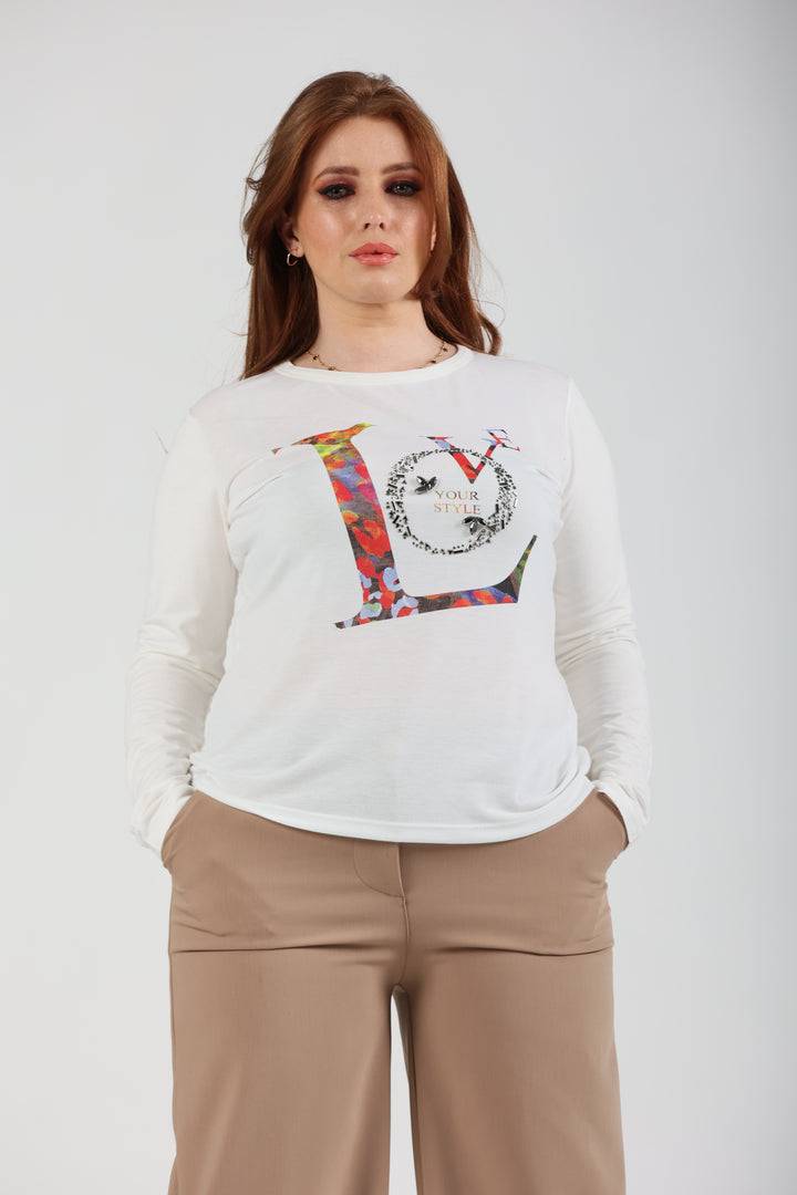 Oltre Tempo T-shirt In Viscosa Con Stampa