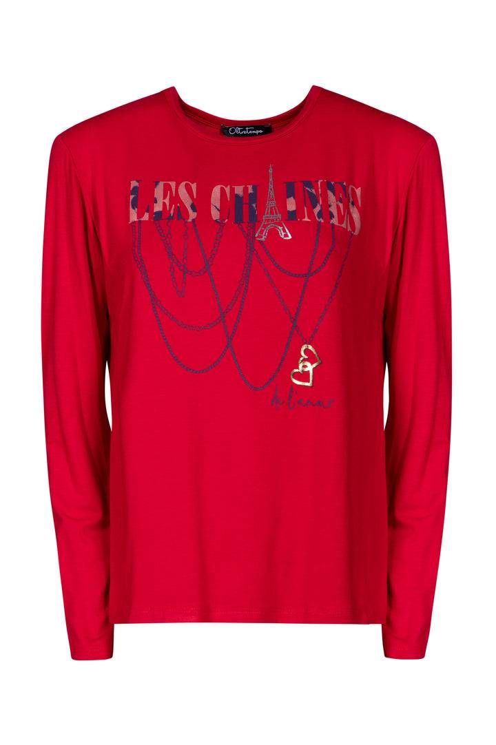 Oltre Tempo T-shirt In Viscosa Con Stampa